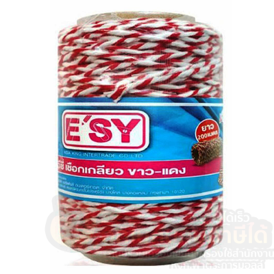 เชือก ESY เชือกเกลียวขาวแดง อีซี่ เชือกขาวแดง ยาว 200เมตร/ม้วน จำนวน 1ม้วน พร้อมส่ง