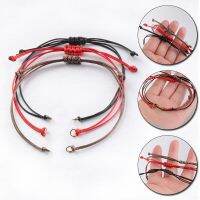 5Pcs/Lot Red Black Brown Color  Adjustable Waxed Rope Chain Braid Bracelets For Women DIY Handmade Making Jewelry Accessories DIY accessories and othe