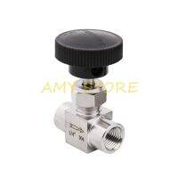 Stainless Steel SS304 Needle Valve Shut Off Flow Control 1/8 1/4 3/8" 1/2BSP Female Threaded for Water Gas Oil Pipe