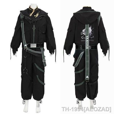 AEOZAD Genshin Impact Anime Cosplay Traje สำหรับบ้าน Diabo Xiao terno preto jaquetas calças Dia das Bruxas