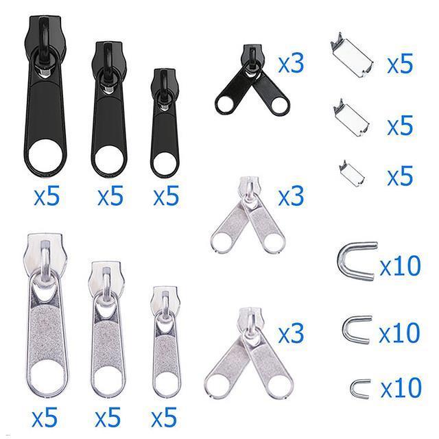 197-84-8pcs-zipper-repair-kit-zipper-replacement-puller-for-clothing-tent-install-pliers-tool-stop-extension-luggage-clothing