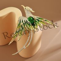 【hot sale】 ▦☃ B36 New Enamel Phoenix Brooch Retro Creative Clothing Pins Rhinestone Suzaku Corsage Classical Wedding Cheongsam Accessories Pin