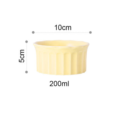 Ceramic Bowl Souffle Double Skin Milk Steamed Egg Bowl Pudding Cup Oven Special Tableware High Temperature Baking Dessert Bowl