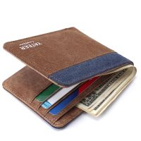 New Men Canvas Short Wallet Male Small Tri-fold Purse Card Holder Money Bag for Boy wallets Portomonee 2023