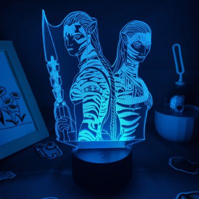 Avatar Lamp Figure 3D LED RGB Night Lights Cool Fun Gifts for Friend USB Lava Lamp Bedroom Bedside Office Table Desk Decoration Night Lights