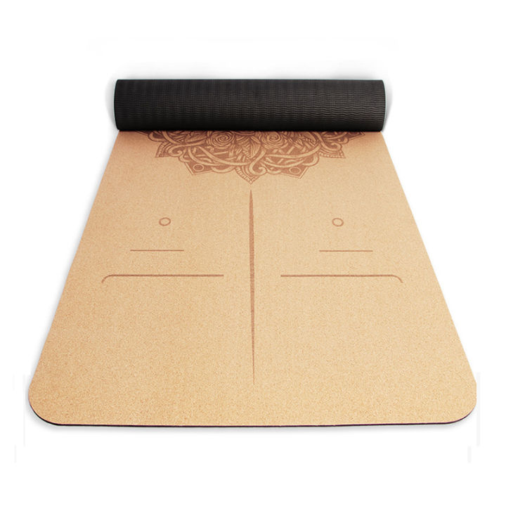 jusenda-5mm-natural-cork-tpe-yoga-mat-183-61cm-fitness-mats-gym-pilates-pad-training-exercise-sport-mat-with-position-body-line