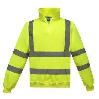 100 Polyester Fleece hi vis Workwear Jacket Winter Warm up Thermal Long Sleeve Outdoor Working Jacket Orange