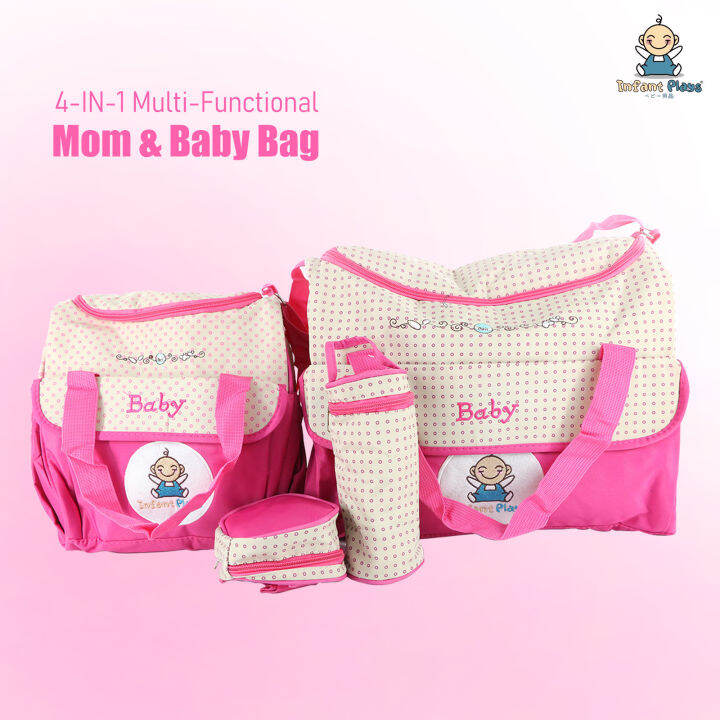 INFANT 4in1 Multifunctional Mom and Baby Bag (PINK) Lazada PH