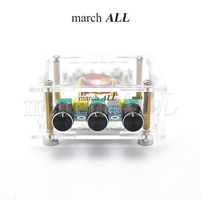 MarchAll M802G ปรี-แอมป์ พาสซีฟ โทน คอนโทรล สเตอริโอ มีโวลุ่ม ปรับทุ้ม-แหลมได้ ประกอบลง กล่อง อะคริลิคใส สวยงาม Bass Treble Tone Control Passive Pre Amplifier Acrylic Case