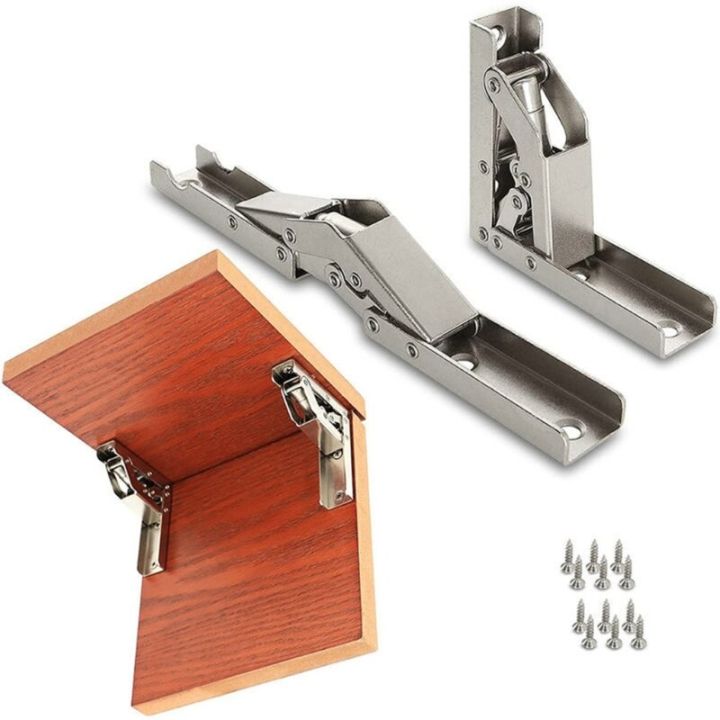 kx4b-2pcs-stainless-steel-folding-shelf-bracket-90-degree-hinge-benchs-table-shelf-brackets-flat-spring-folding-hinge-door-hardware-locks