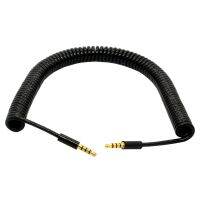 Rallonge Jack 3.5mm 4 Pole 3.5mm TRRS to TRRS 4 Pole Headphone Stereo Audio AUX Spring Coiled Spiral Cable Cables