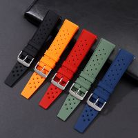 Tropical Rubber Strap Quick Release Watchband 18mm 20mm 22mm Silicone Strap Waterproof Breathable Sport Men Women Watch Strap