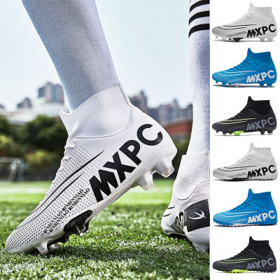 Football Boots Black Kids Soccer Training Shoes Breathable Outdoor Soccer Cleats Men Ankle Sports Sneakers Non Slip Fg