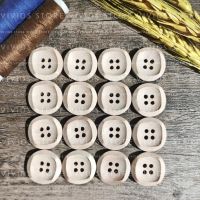 20mm Knitting DIY Decorative Natural Wooden Round Buttons Retro Sewing Accessories For Needlework Clothing Handicraft Scrapbook