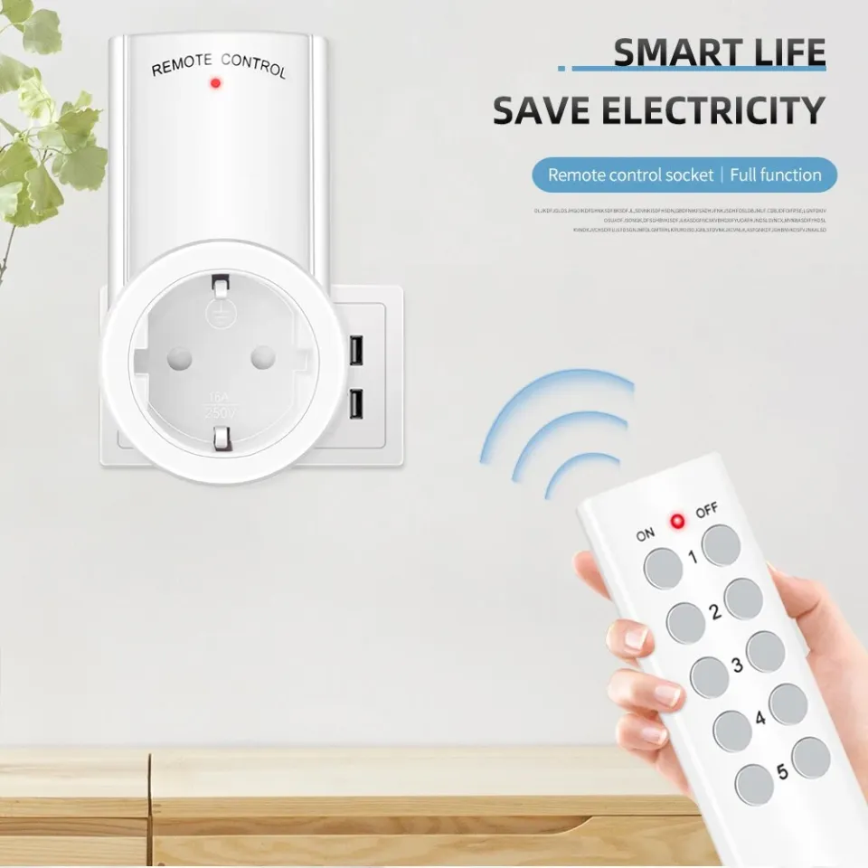 Smart Home EU Remote Control Socket Outlet EU Plug With On Off