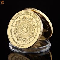 Euro Gold Souvenir Gift Quality Mexico Azetc Mayan Prophecy Calendar Commemorative Metal Badge Art Crafts Collectibles Coins