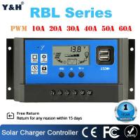 คุณภาพสูง PV 20A Controller LCD 12V Cell Dual USB Solar Battery Charge SCC Leads Home Controller Adapters Solar 24V 30A PWM 60A 10A Charger 40A 50A Wires Panel