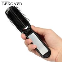 ▽♗ Professional Travel Hair Comb Portable Foldable Comb with Mirror Compact Pocket Sizes Wallet Travel Comb Styling Hair Tools