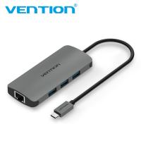 ZLOYI Vention USB C Ethernet อะแดปเตอร์ศูนย์กลาง USB 3ตัวแปลงพอร์ต Type C 3.0 USB ไปยัง RJ45การ์ดเครือข่ายแลนสำหรับ Macbook USB Etherne-สินค้าต่างประเทศ