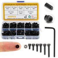 400 Pcs M3 Metric Screws Suitable for 3D Printer DIY   Small Screw and Nut Assortment Hex Socket Head Cap 12.9 Grade Alloy Steel Nails Screws Fastener