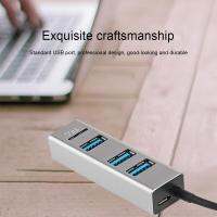 [HOT HAIXWLXKWW 589] Typec Hub 3 Ports HUB Drag Belt Card Reader USB3.0แท่นต่ออลูมิเนียมอัลลอยด์