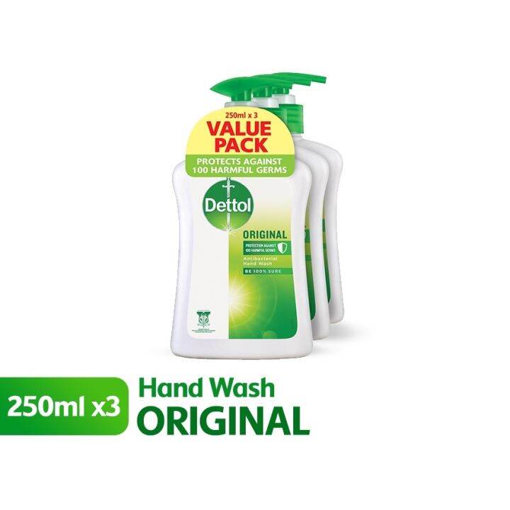 DETTOL Hand Wash Original 250G (3 Packs) Lazada