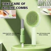 Pet Grooming Brush Cat and Dog  Comb To Remove Floating Hair Sticky Hair With Comb Pet Cleaning Products 2 In 1 Brushes  Combs