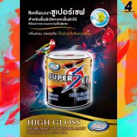 สีน้ำมัน ขนาด 1/4 แกลลอน (0.90ลิตร) SuperSef by MAXZO เหมาะสำหรับงานทาไม้ ทาเหล็ก และอื่น ๆ ให้สีสวยเงางาม ทนทาน