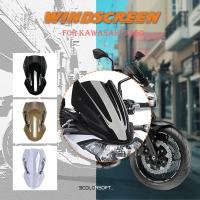 ✵ สำหรับคาวาซากิ Z650 Z 650 2017-2019 2017 2018 2019กระจกรถจักรยานยนต์กระจกบังลมที่เบนทางลมเปิดหน้าจอพร้อมวงเล็บยึด