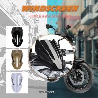 ได้♣เฟ่สำหรับคาวาซากิ Z650 Z 650 2017-2019 2017 2018 2019กระจกรถจักรยานยนต์กระจกบังลมที่เบนทางลมเปิดหน้าจอ W/วงเล็บยึด