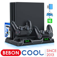 For Dual PS4 Controller Charger Console Vertical Cooling Stand Charging Station Cooler Fan For PS4PS4 SlimPS4 Pro Accessories