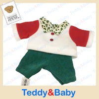 Teddy house : ชุดตุ๊กตา ชุดเสื้อ+กางเกงคริสมาสต์  ขนาด 12 นิ้ว