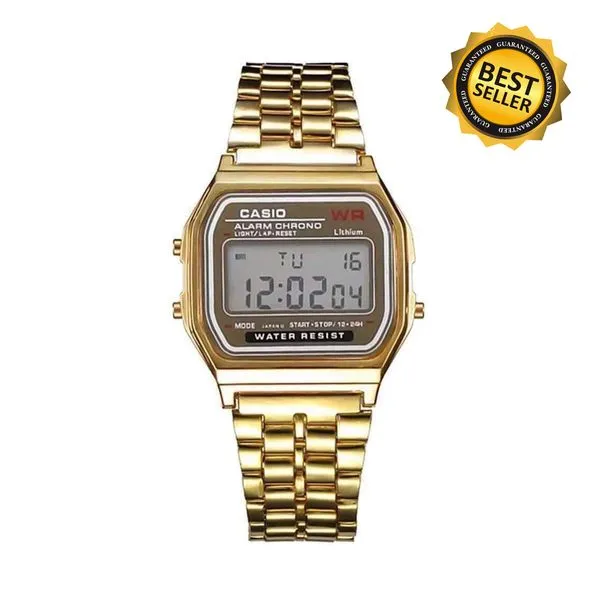 Casio F91W Digital Alarm Chrono Stainless Steel Unisex Watch (Gold