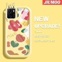 เคส JIUMOO สำหรับ VIVO Y15s Y15a เคส Y01แฟชั่นลายดอกไม้สวยสีสันสดใสน่ารักมอนสเตอร์ตัวน้อยกันกระแทกแบบใสเคสมือถือป้องกันซิลิโคนเรียบง่ายปลอกความคิดสร้างสรรค์โปร่งใส