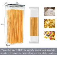 Airtight Tall Food Storage Container Set 2Pcs 2.8L Spaghetti Containers For Pantry Organization And Storage