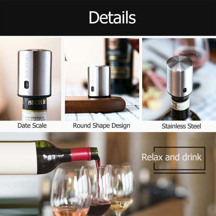 wine-stopper-circle-joy-ตัวจุกปิดขวดไวน์สแตนเลสสูญญากาศ-สำหรับการเก็บรักษา-stainless-steel-vacuum-memory-wine-stopper-electric-stopper-wine-corks-จุกไวน์