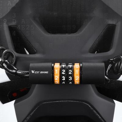 Safe Helmet Lock Zinc Alloy Cable Helmet Lock Waterproof Anti-Scratch Bicycle Cable Lock  Anti-theft Locks