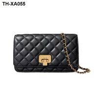 The new 2023 aslant package female leather small joss-stick shoulder wind ling chain small bag hand bag