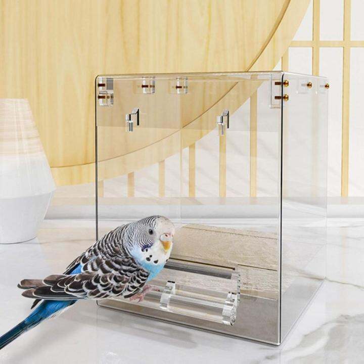 Bird cage singapore FANGAN Pet Budgies Transparent NoLeakage Shower