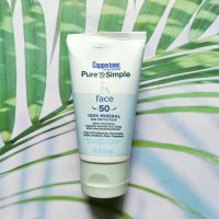 ครีมกันแดด สำหรับผิวหน้า Pure &amp; Simple For Face SPF 50, 100% Mineral Sunprotection 59ml (Coppertone®) สูตรกันน้ำ อ่อนโยน เพื่อผิวบอบบาง แพ้ง่าย