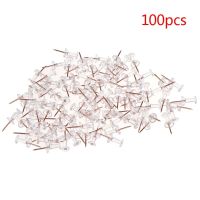 100pcs/lot Transparent Rose Gold Push Pins Thumb Thumbtack Board Pins Drawing Photo Wall Studs School Office Supplies Clips Pins Tacks