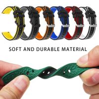 （A New Well Sell ） Universal Colorful Soft Silicone Sports Watchband Diving Waterproof Replacement Bracelet Band Strap Watch Accessory 20/22/24mm