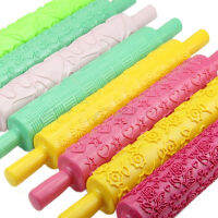 Non-Stick พลาสติก Rolling Pins Embossing Roller เค้ก Fondant คุกกี้ช็อกโกแลต DIY ตกแต่งเครื่องมือครัวเบเกอรี่อุปกรณ์เสริม