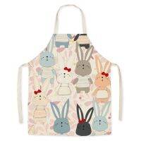 【jw】✔ Cartoon Print Apron Anti-fouling Ladies Cleaning Accessories Kids Sleeveless