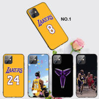 Casing หรับ iPhone 14 13 11 Pro Max 11 Mini 8+ 8 Plus Kobe Bryant Pattern Phone เคสโทรศัพท์ อ่อนนุ่ม TPU Shockproof Black ปก