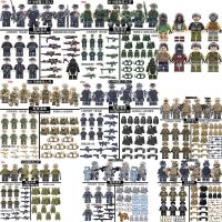 Compatible with LEGO Modern Military Police Special Forces Desert Troop Minifigure Package Equipped with Weapons Full Set of Building Blocks Assembled