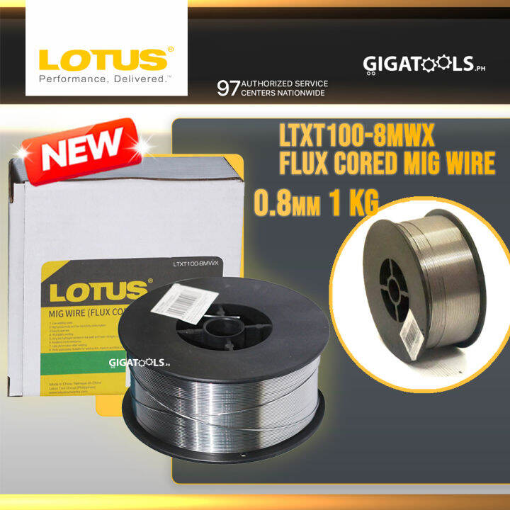 *NEW* Lotus LTXT100-8MWX 0.8mm ( 1kg ) Flux Cored MIG Wire for Metal ...