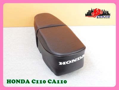 HONDA C110 "BLACK" COMPLETE DOUBLE SEAT // เบาะ เบาะรถมอเตอร์ไซค์ สีดำ ผ้าเรียบ งานสวย สินค้าคุณภาพดี