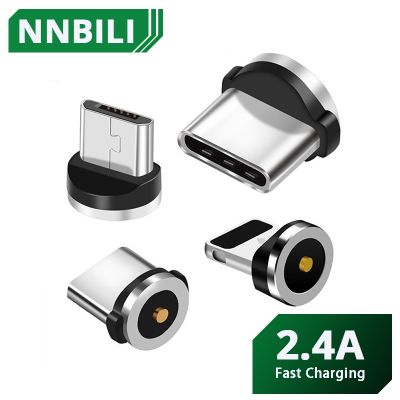 Chaunceybi 5Pcs 9Pcs Round Magnetic Cable plug 8 Pin Type C USB Plugs Fast Charging Charger Plug iPhone chargering