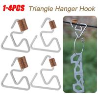 1-4PCS Triangle Hanger Hook Outdoor Tactical Gloves Climbing Gloves Safety Clip Camping Tent Light Hanger Rope Anti-lost Buckle